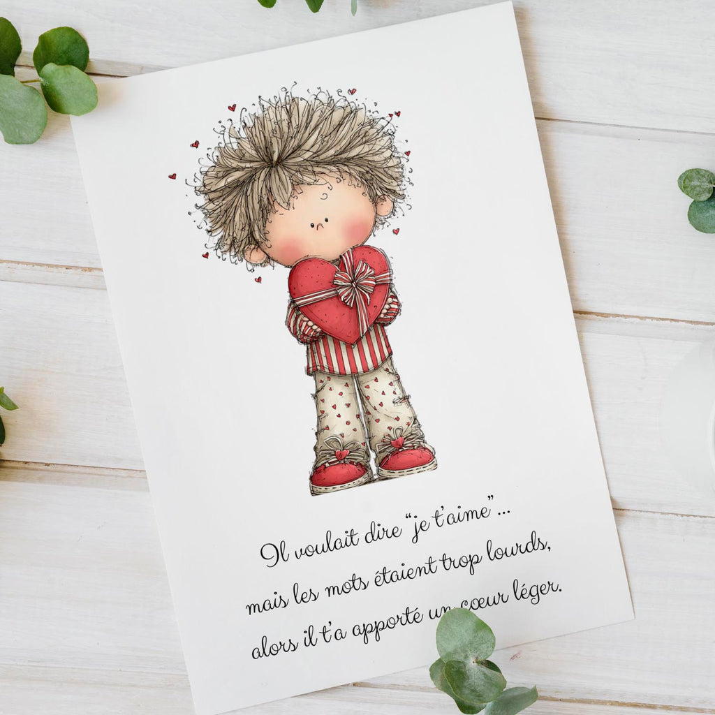 Carte message amour – Déclaration tendre et délicate | Carte poétique et romantique