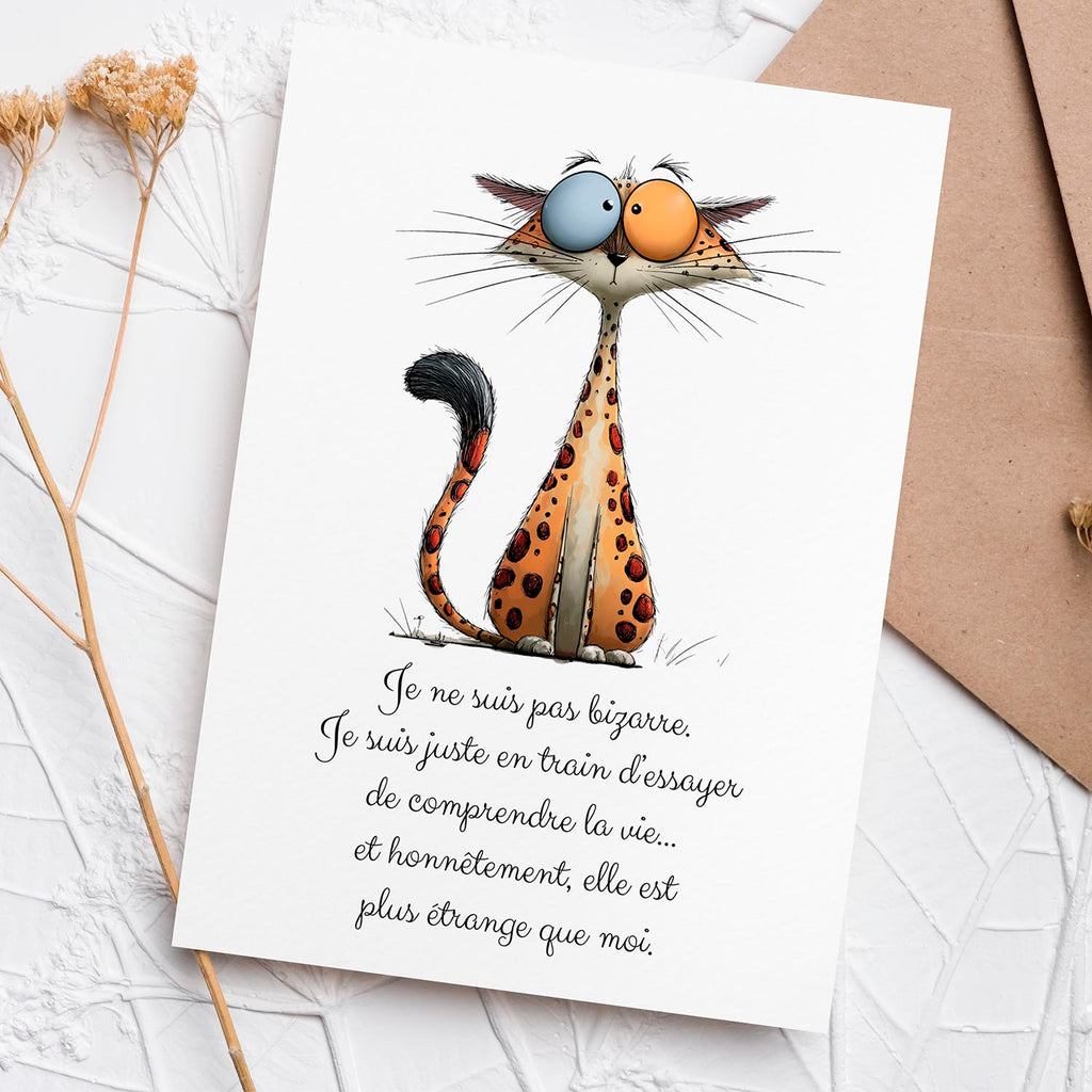 Carte humoristique – Message drôle et décalé | Carte originale et pleine de personnalité
