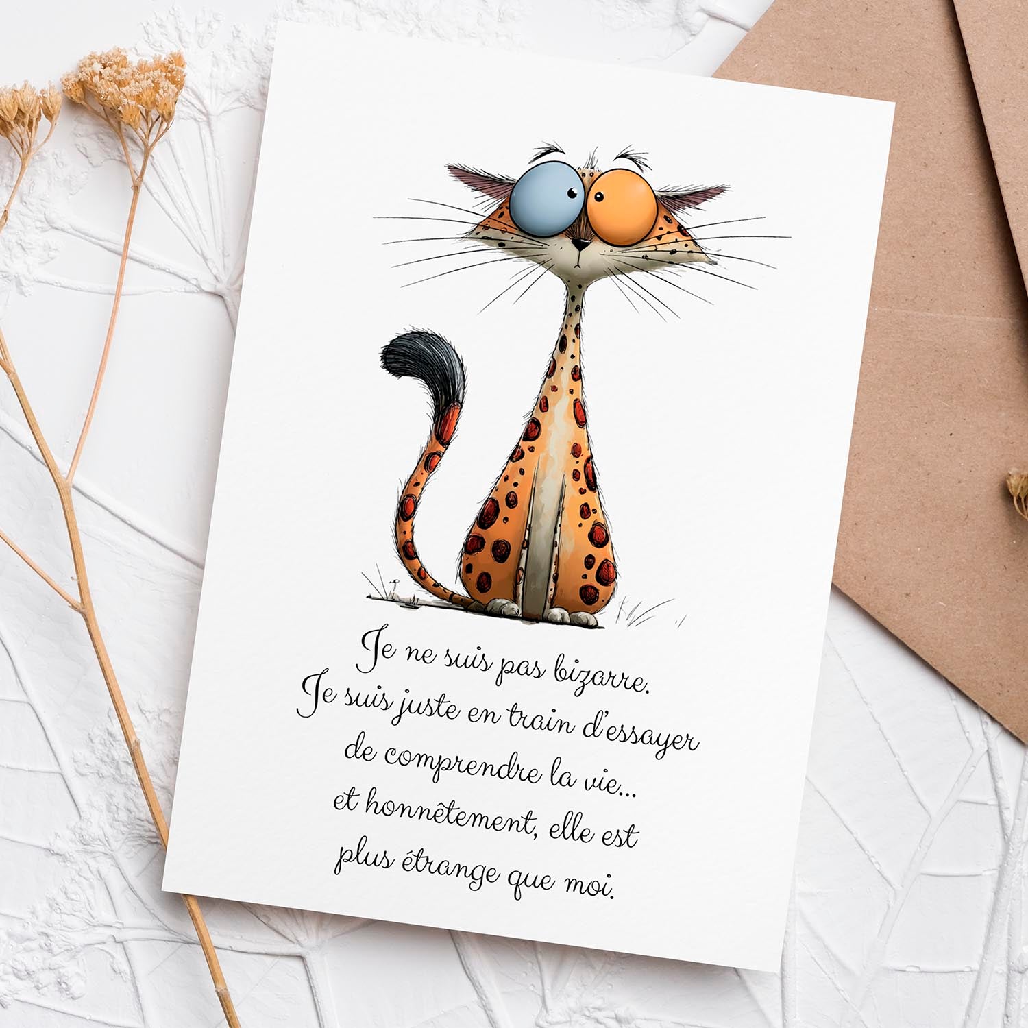 Carte humoristique – Message drôle et décalé | Carte originale et pleine de personnalité