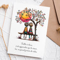 Carte message amour – Vieillir à deux | Carte poétique et intemporelle