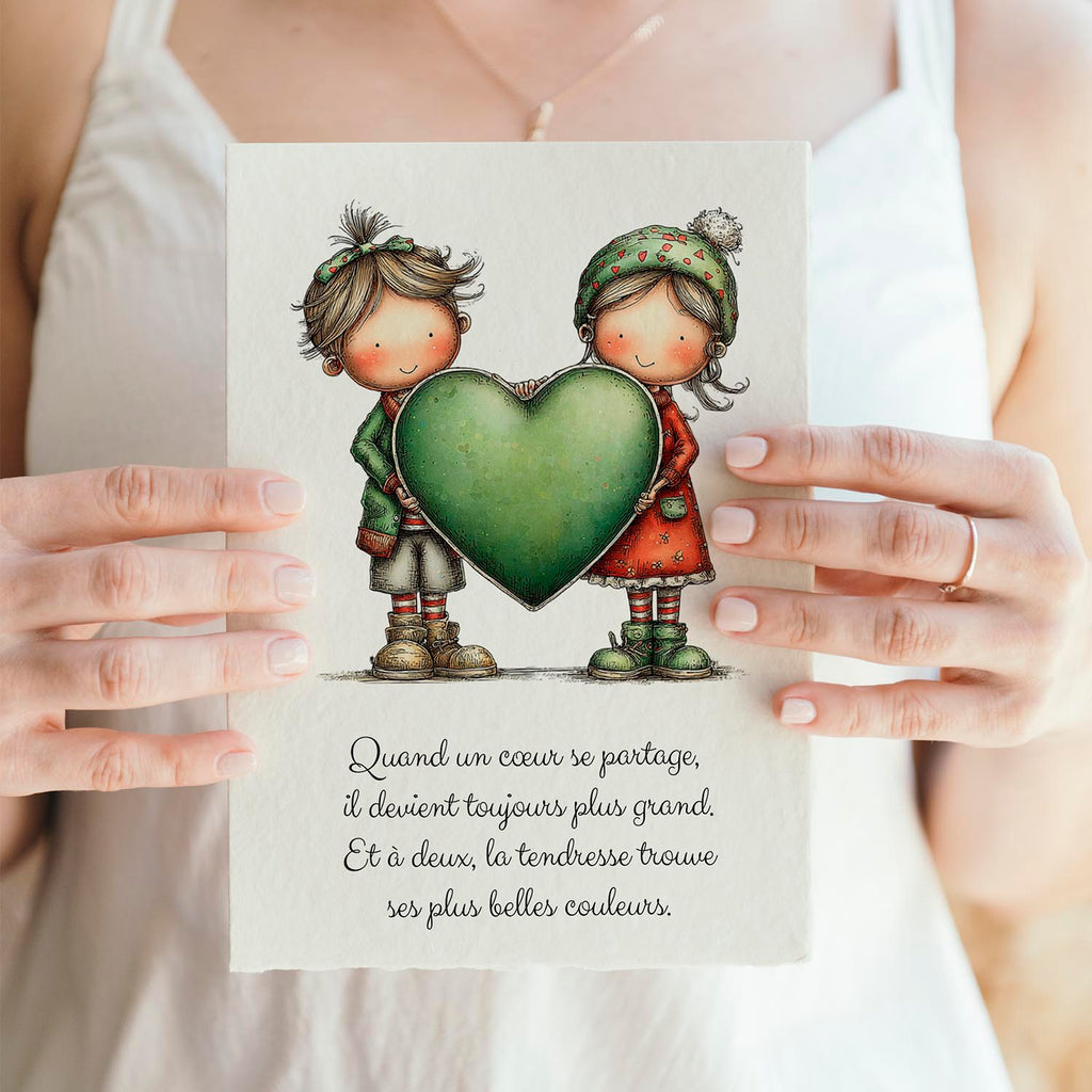 Carte message amour et amitié – Partage et tendresse | Carte poétique et touchante