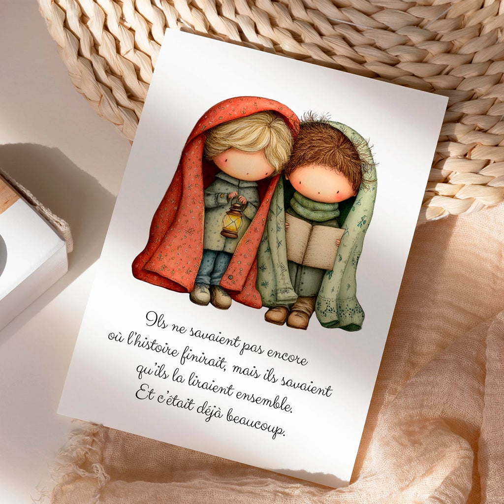 Carte message amour et complicité – Chemin à deux | Carte poétique et touchante