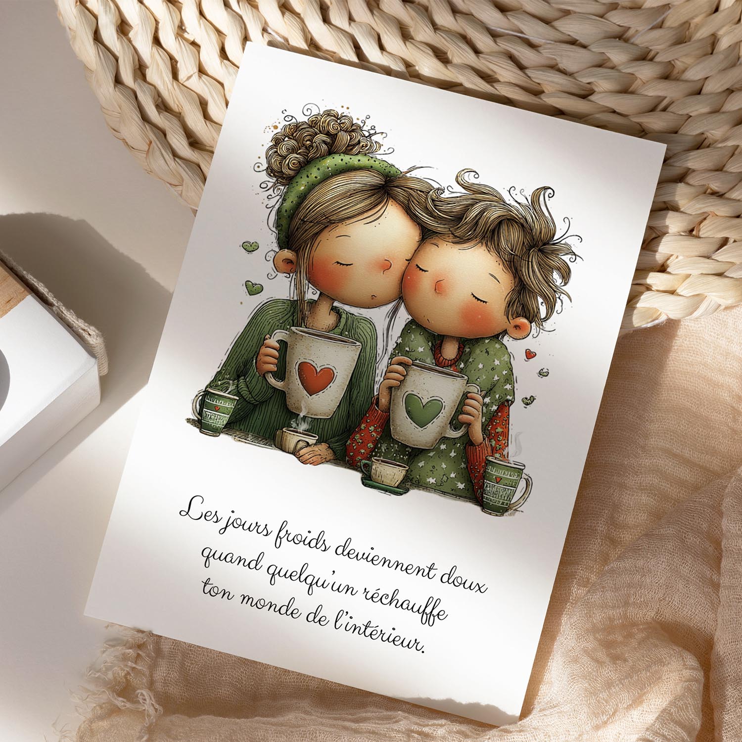 Carte message amour – Douceur et réconfort | Carte poétique et chaleureuse