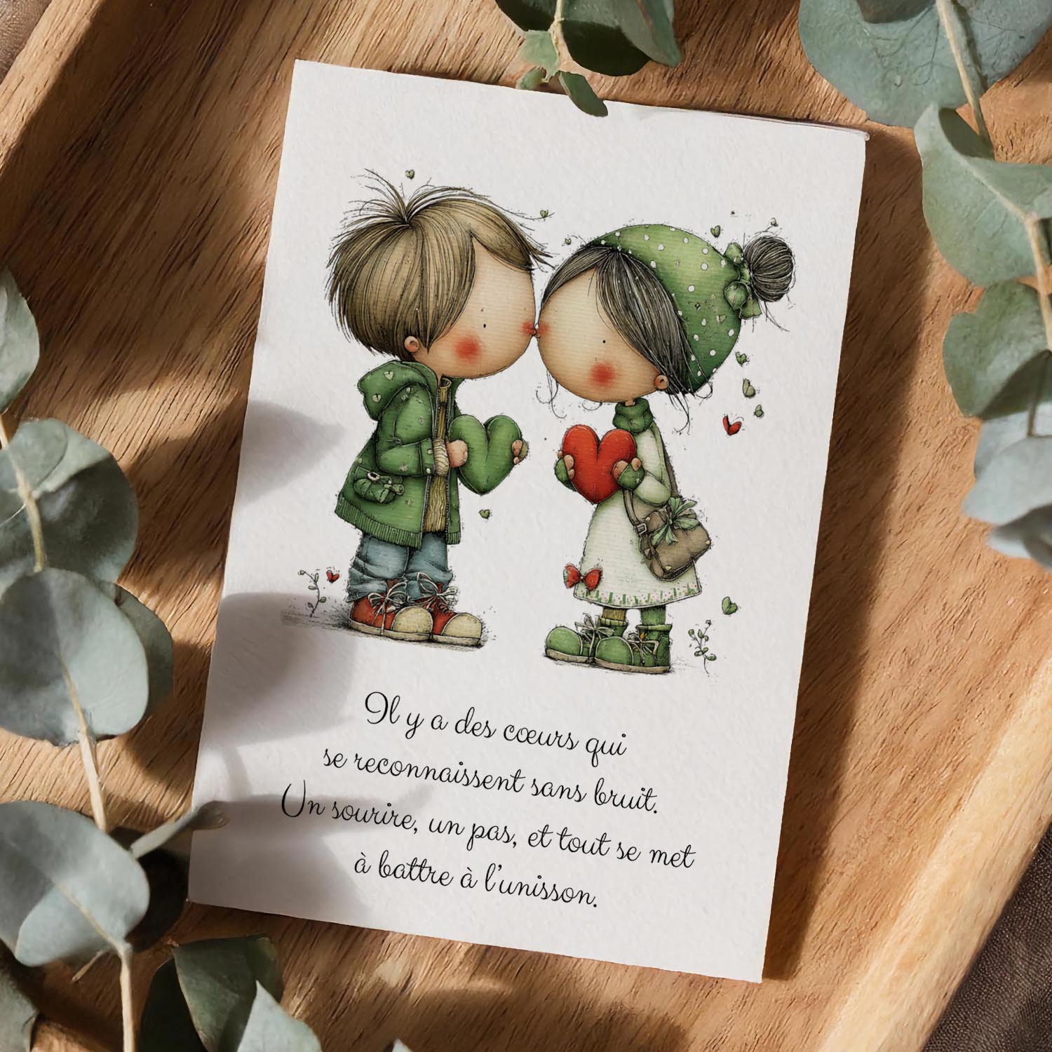 Carte message amour – Connexion et évidence | Carte poétique et romantique