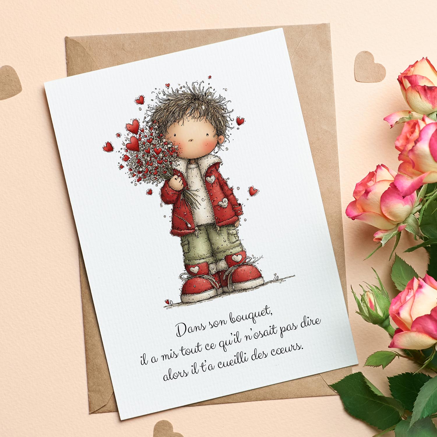 Carte message amour – Déclaration douce et sincère | Carte poétique et romantique