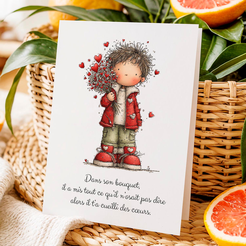 Carte message amour – Déclaration douce et sincère | Carte poétique et romantique