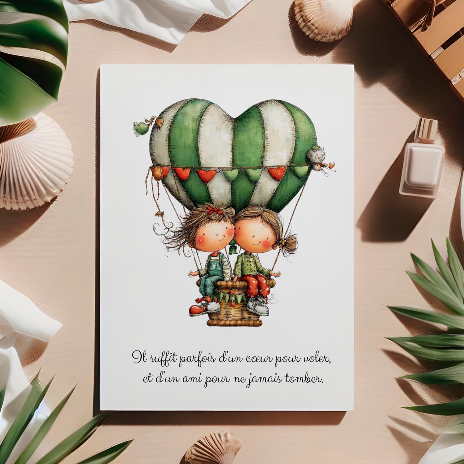 Carte message amitié – Soutien et complicité | Carte poétique et touchante