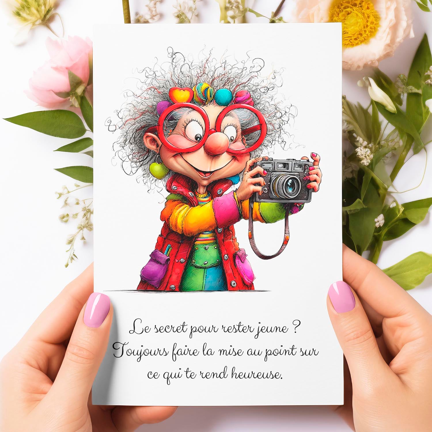 Carte message inspirant – Bonheur et passion | Carte poétique et positive