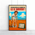Affiche tennis humoristique – Le Match Interminable – Cadeau joueur de tennis