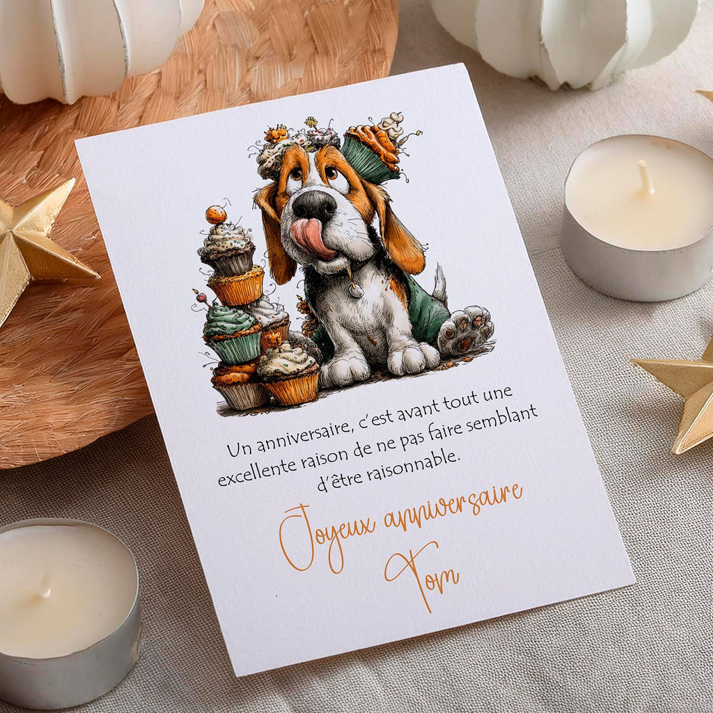 Carte anniversaire personnalisée humour – Lâcher prise et fun | Carte originale et drôle