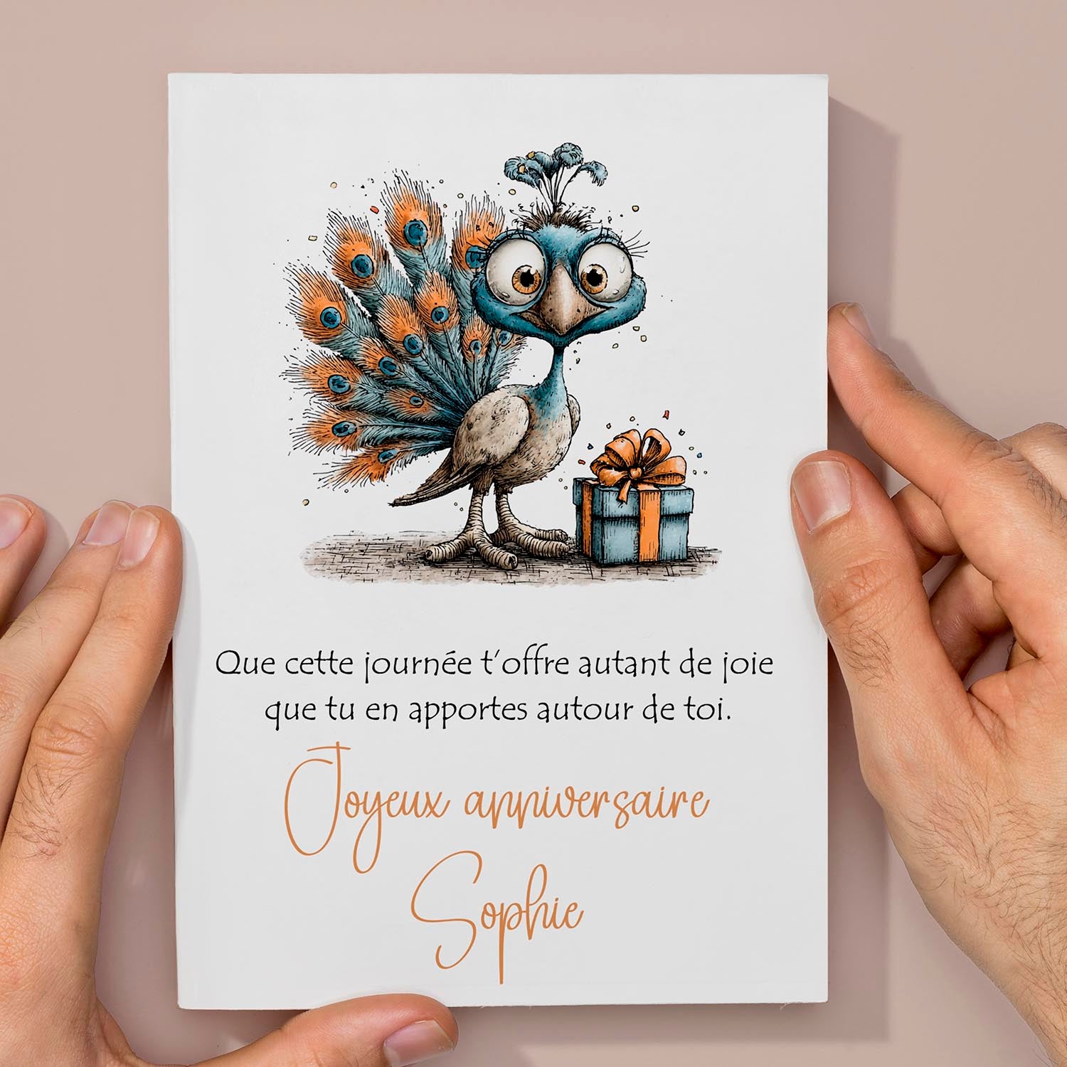 Carte anniversaire personnalisée– Joie et reconnaissance | Carte poétique et originale