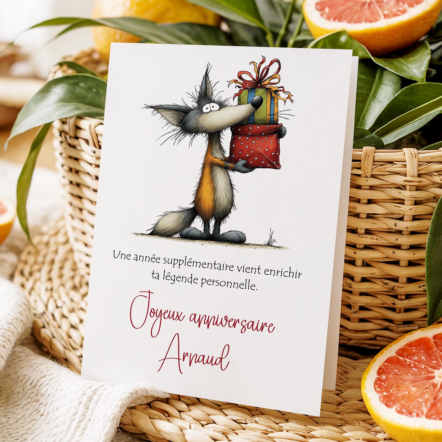 Carte anniversaire personnalisée originale – Légende personnelle | Carte poétique et unique