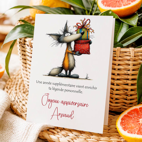 Carte anniversaire personnalisée originale – Légende personnelle | Carte poétique et unique