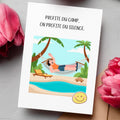 Carte humour camp – Silence des parents | Carte drôle et originale