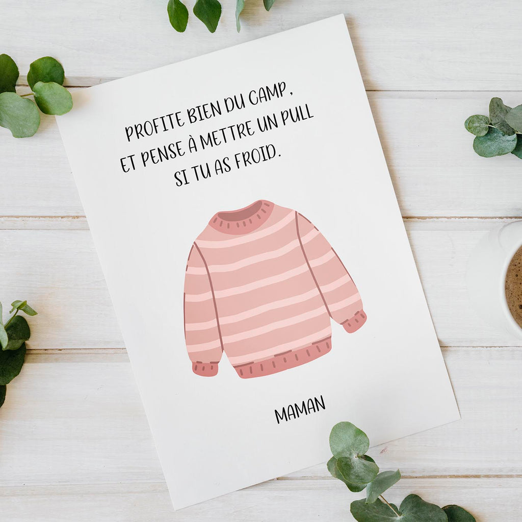 Carte camp vacances – Message maman drôle | Carte enfant originale