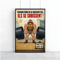 Affiche musculation humoristique – Certains poids se subissent – Cadeau sportif