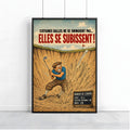 Affiche golf humoristique – Le Bunker de l'Enfer – Cadeau golfeur