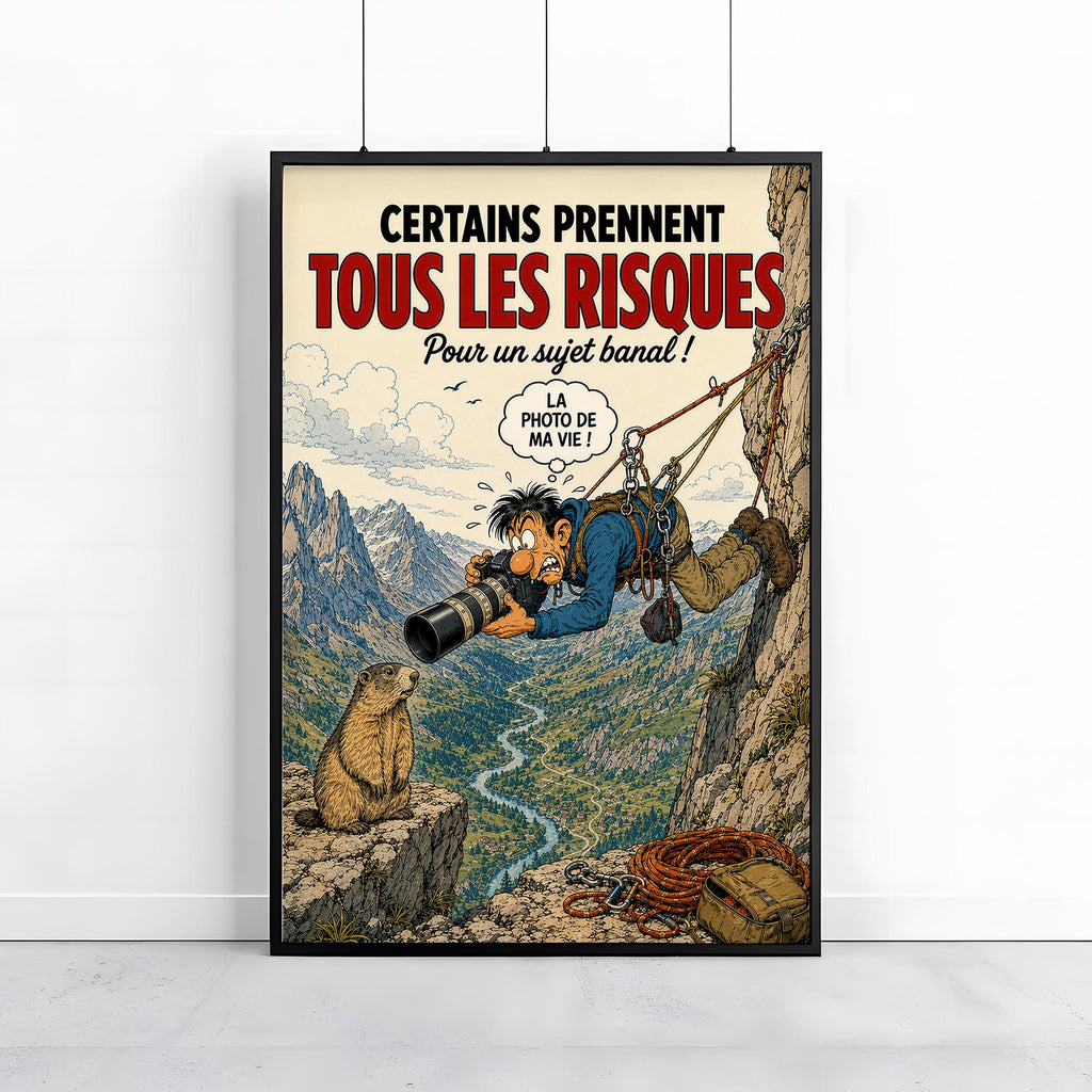 Affiche photographie animalière humoristique – La Photo de ma Vie – Cadeau photographe