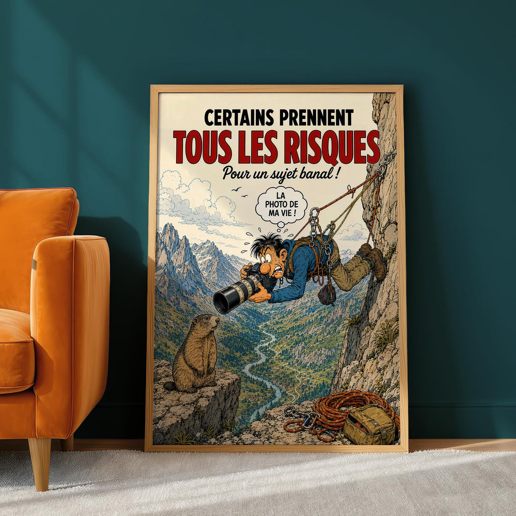Affiche photographie animalière humoristique – La Photo de ma Vie – Cadeau photographe