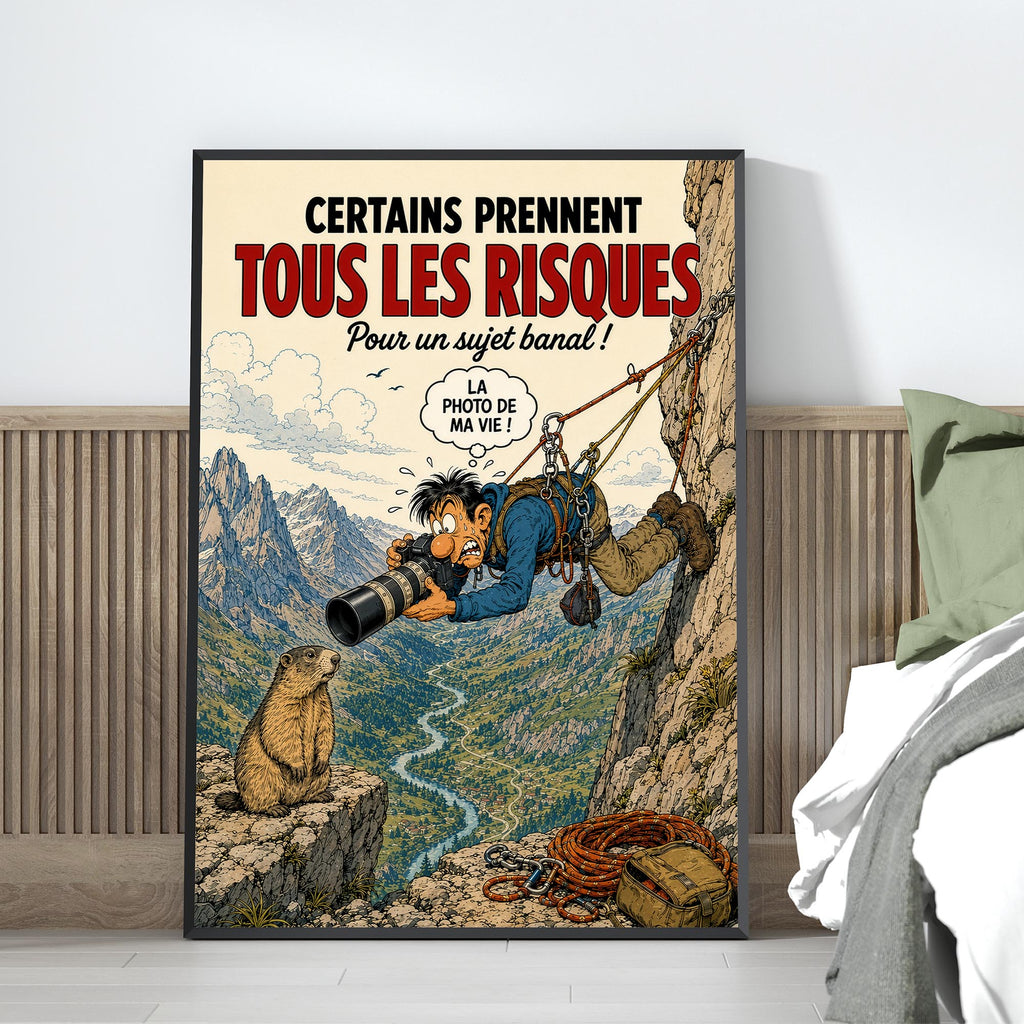 Affiche photographie animalière humoristique – La Photo de ma Vie – Cadeau photographe