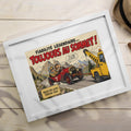 Affiche voiture ancienne humoristique – Rallye des Alpes – Cadeau passionné automobile