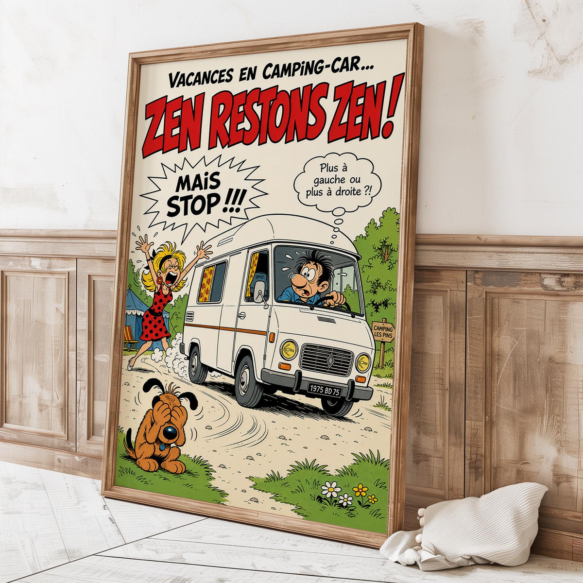 Affiche camping-car humoristique – Zen restons zen – Cadeau camping-cariste
