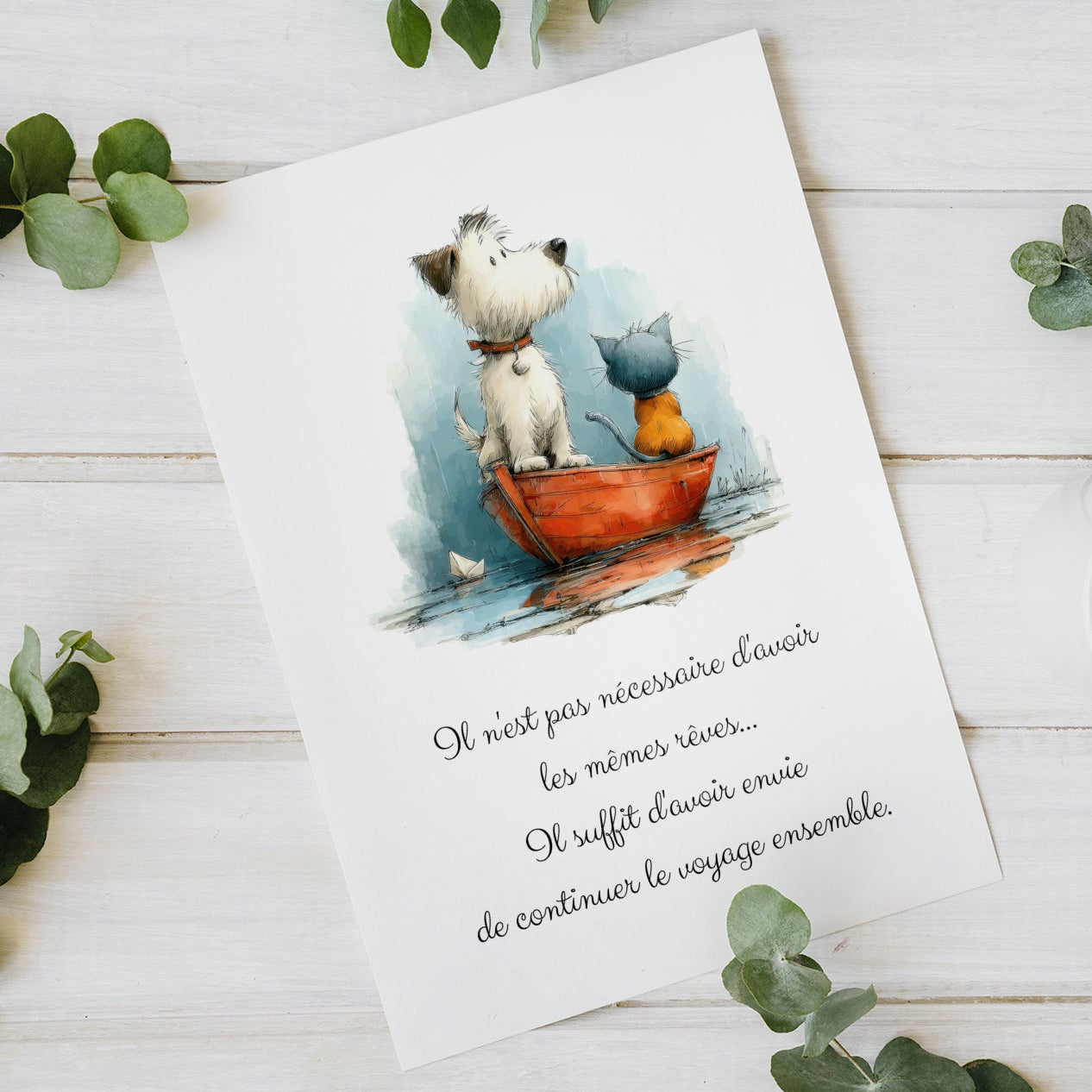 Carte citation poétique | Carte couple | Carte amitié | Voyage ensemble