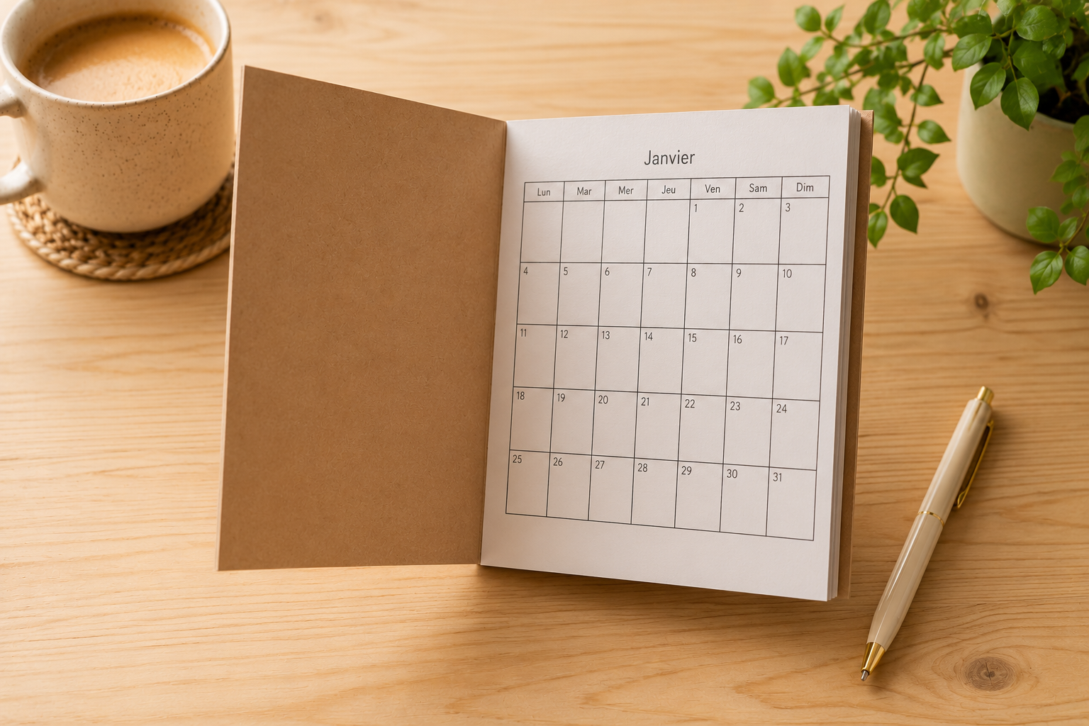 Intérieur agenda médical 2027 – calendrier mensuel