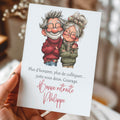 Carte retraite humoristique couple personnalisée – Bonne retraite avec prénom | Carte drôle et originale