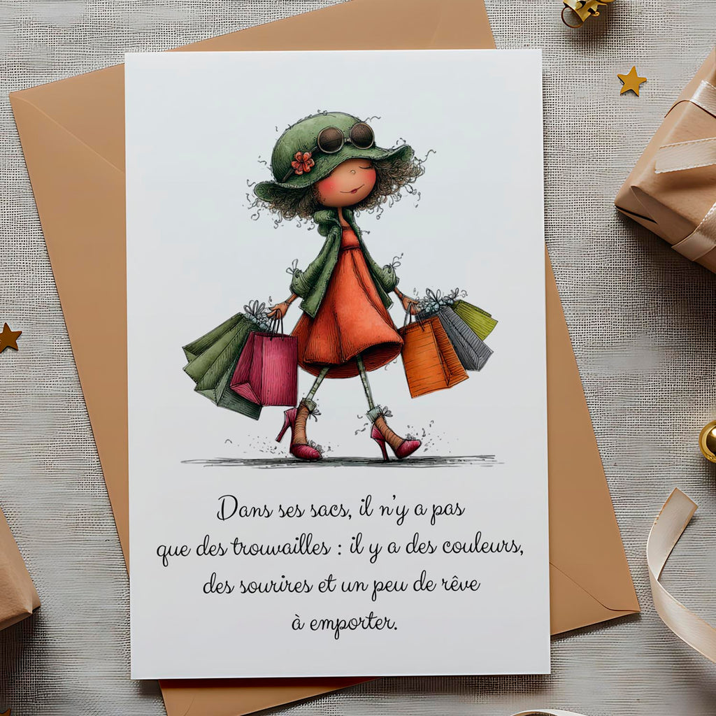 Carte message inspirant – Couleurs et petits bonheurs | Carte poétique et positive