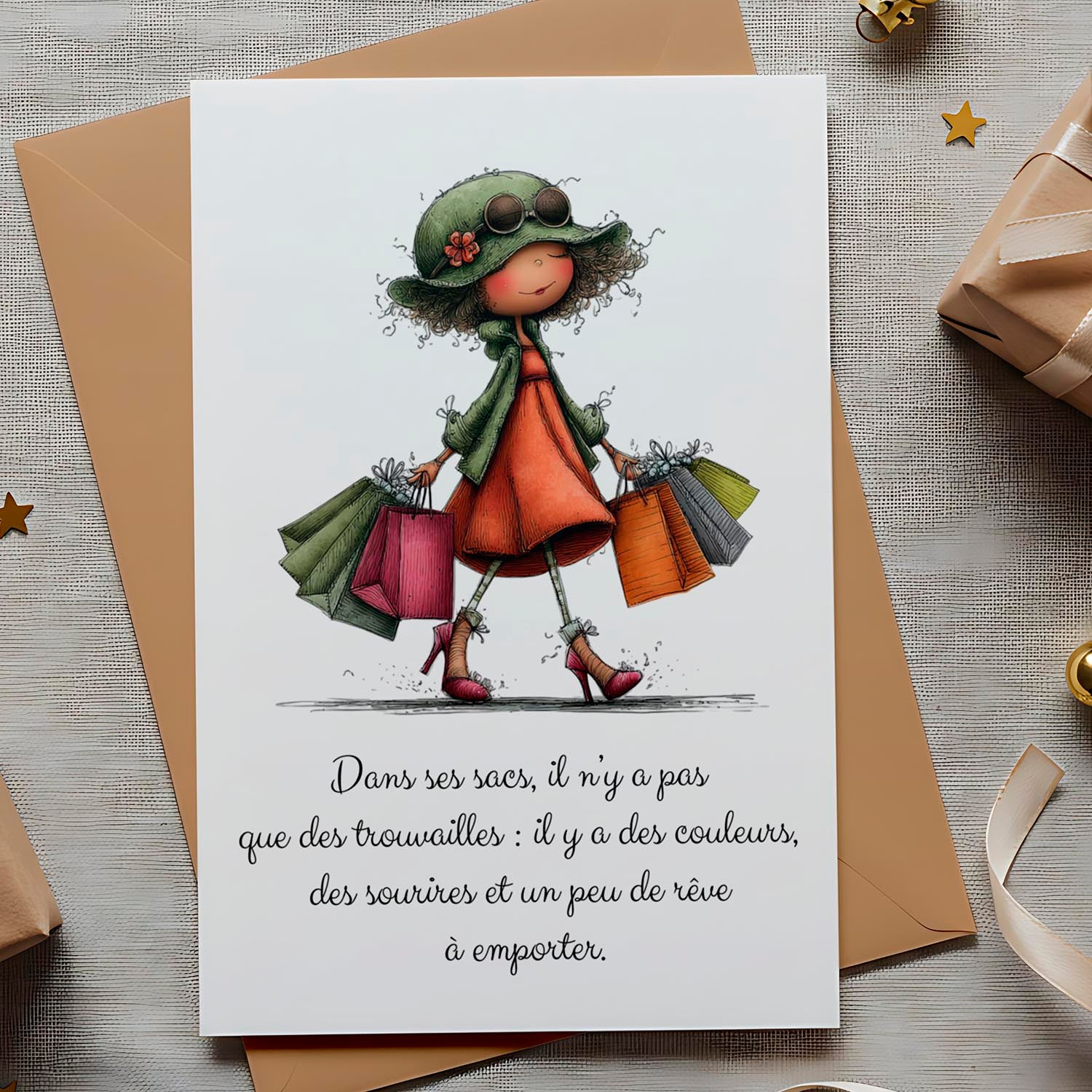 Carte message inspirant – Couleurs et petits bonheurs | Carte poétique et positive