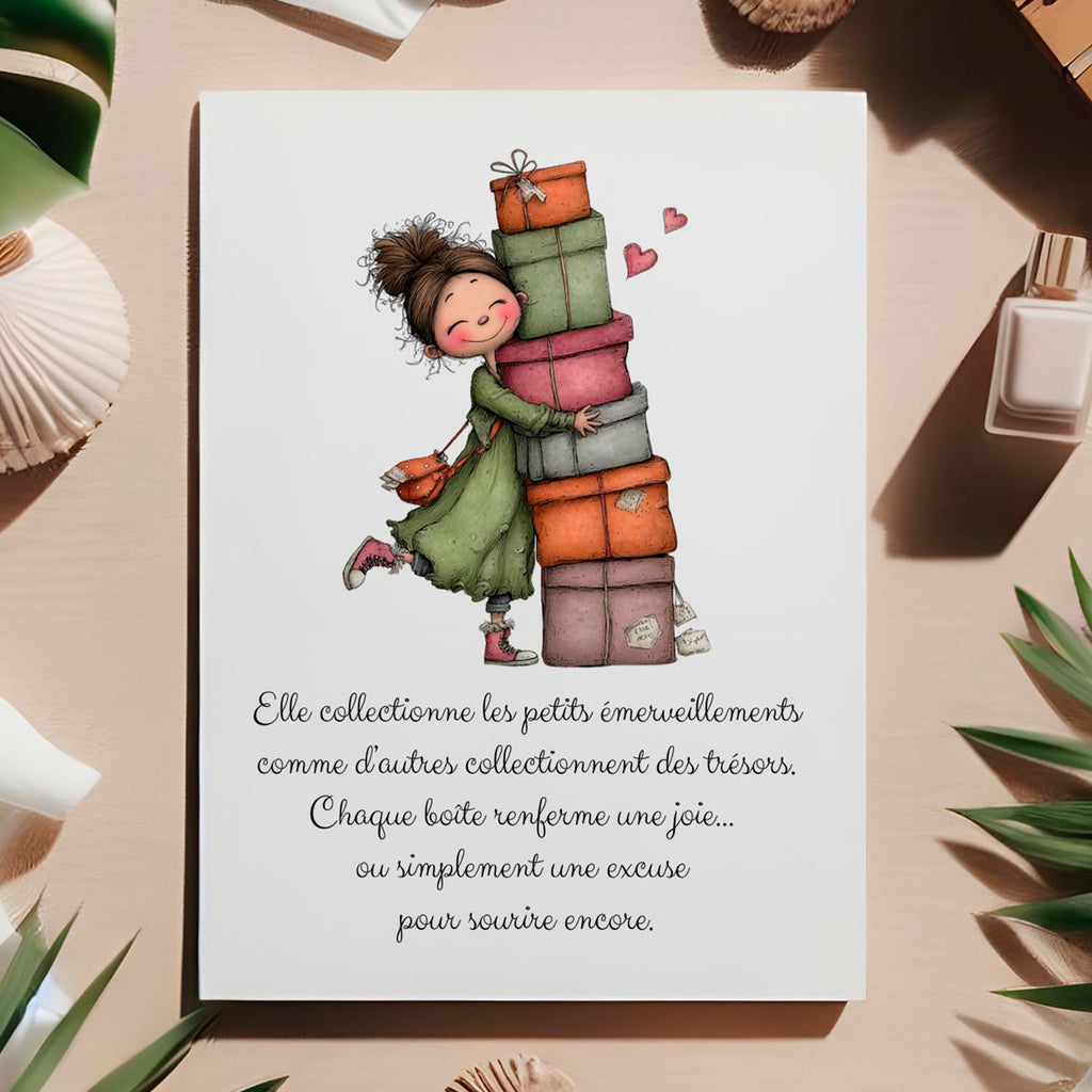 Carte message doux et inspirant – Petits émerveillements | Carte poétique et universelle