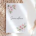 Carte condoléances fleurs – Message sobre et élégant