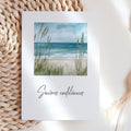 Carte condoléances paysage mer – Message sobre et apaisant