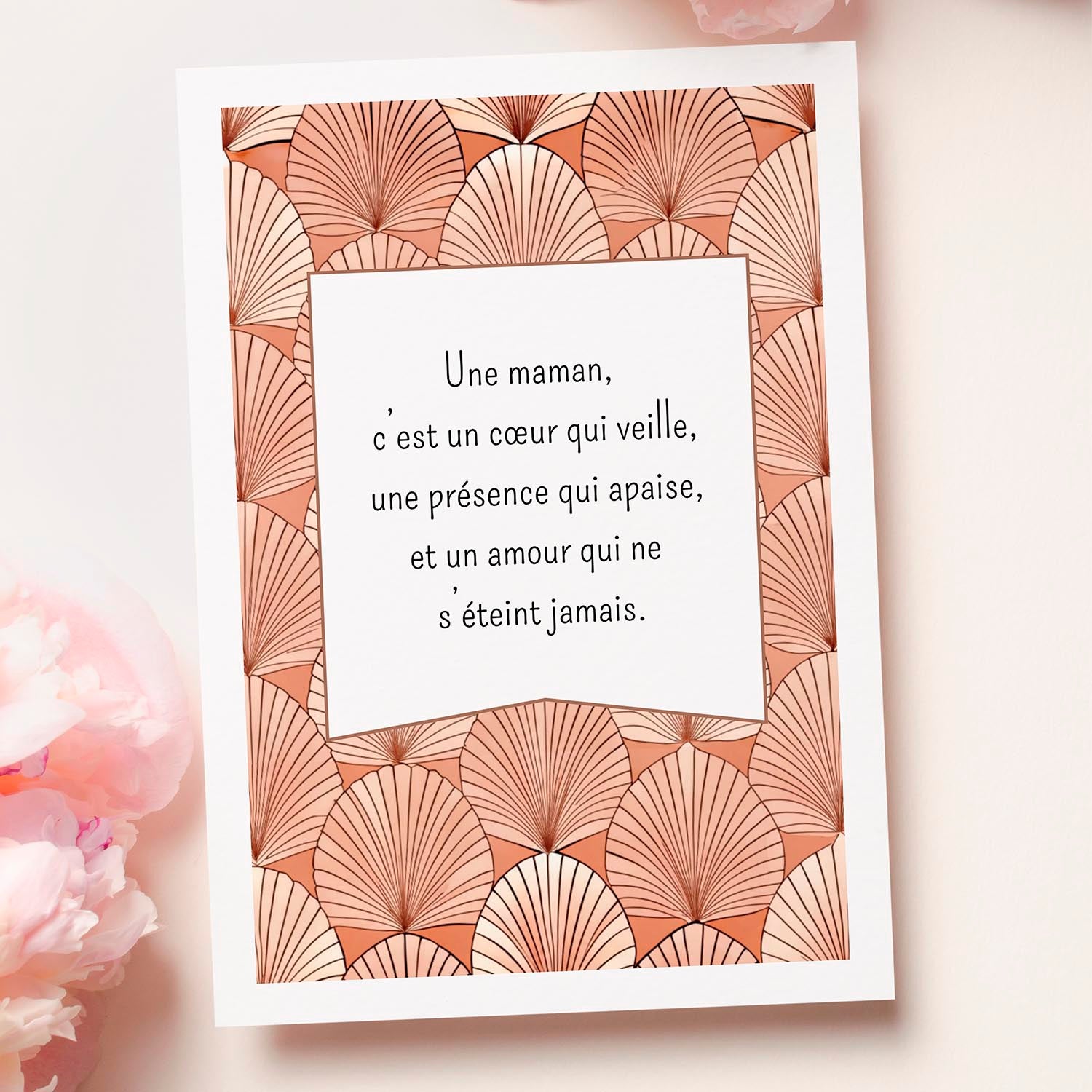 Carte maman mots doux – Carte fête des mères élégante