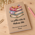 Carnet maîtresse personnalisé – Livres et crayons