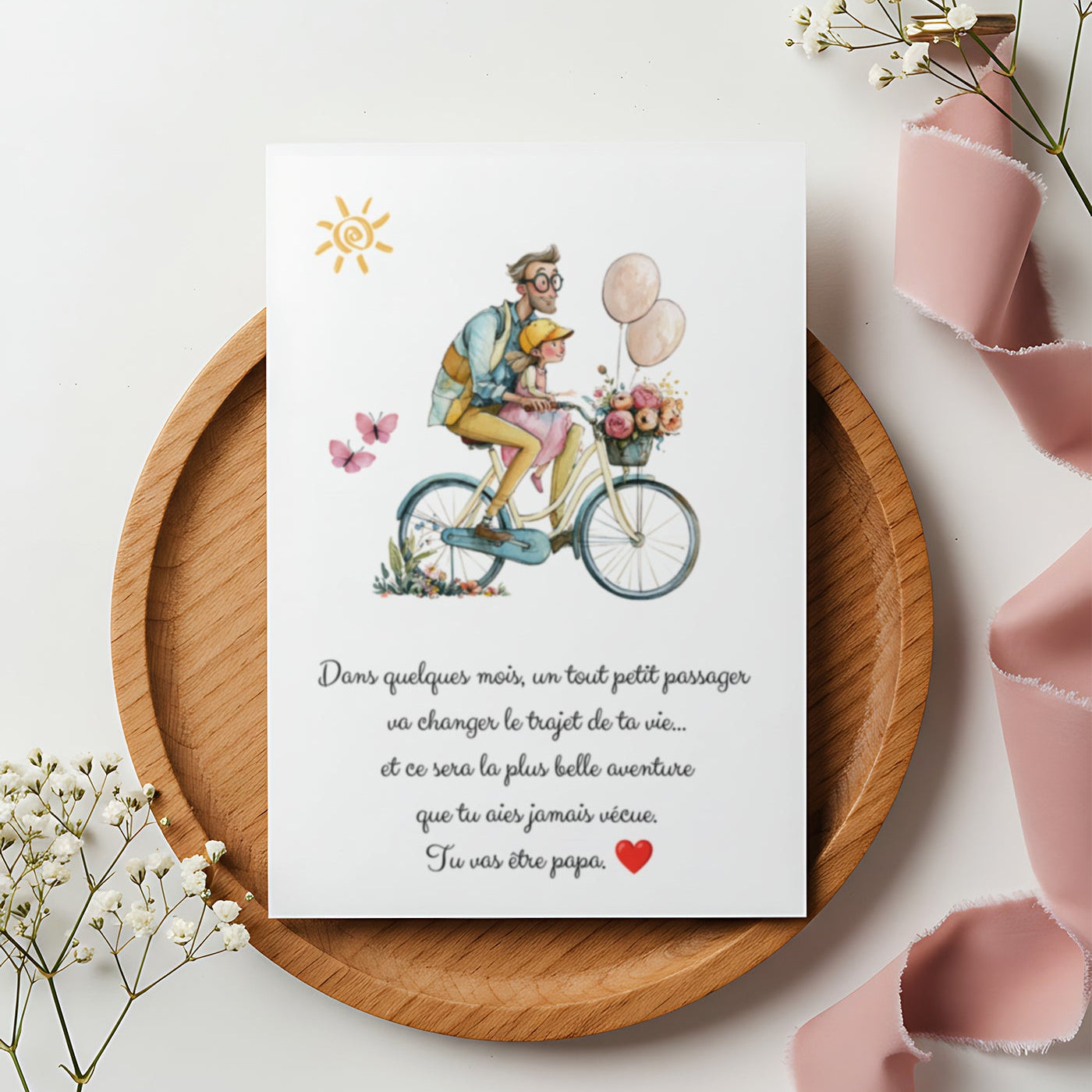 Carte annonce grossesse papa | Tu vas être papa | Carte surprise