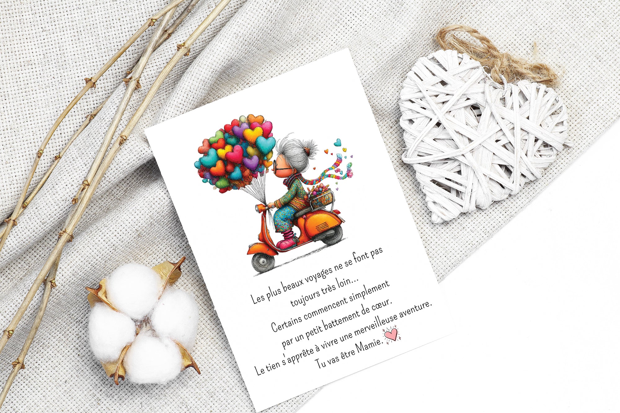 Carte annonce grossesse future mamie | Tu vas être mamie | Carte surprise