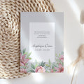 Carte de remerciement décès personnalisée | Fleurs pastel