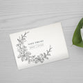 Carte de remerciement décès personnalisable – Couronne florale noire