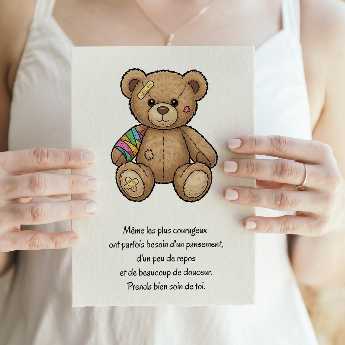 Carte bon rétablissement enfant – Nounours courageux