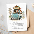 Carte humour famille – Le taxi de Papa et Maman