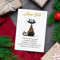 Carte de Noël drôle avec chat – Humour & guirlandes de Noël
