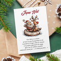 Carte de Noël drôle – Père Noël, renne & aventure imprévue