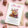 Carte de Noël poétique – Père Noël, renne & conte de Noël